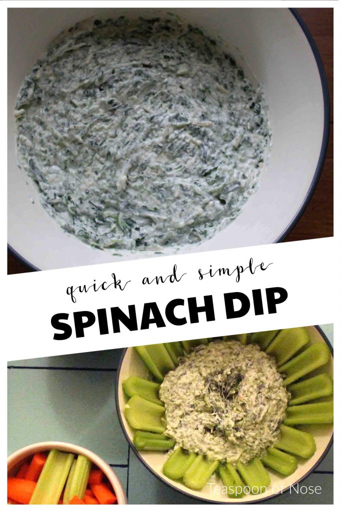 Quick spinach dip is perfect for any occasion! | Teaspoon of Nose