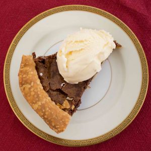 Chocolate Chess Pie is the perfect decadent dessert for Valentine's Day!