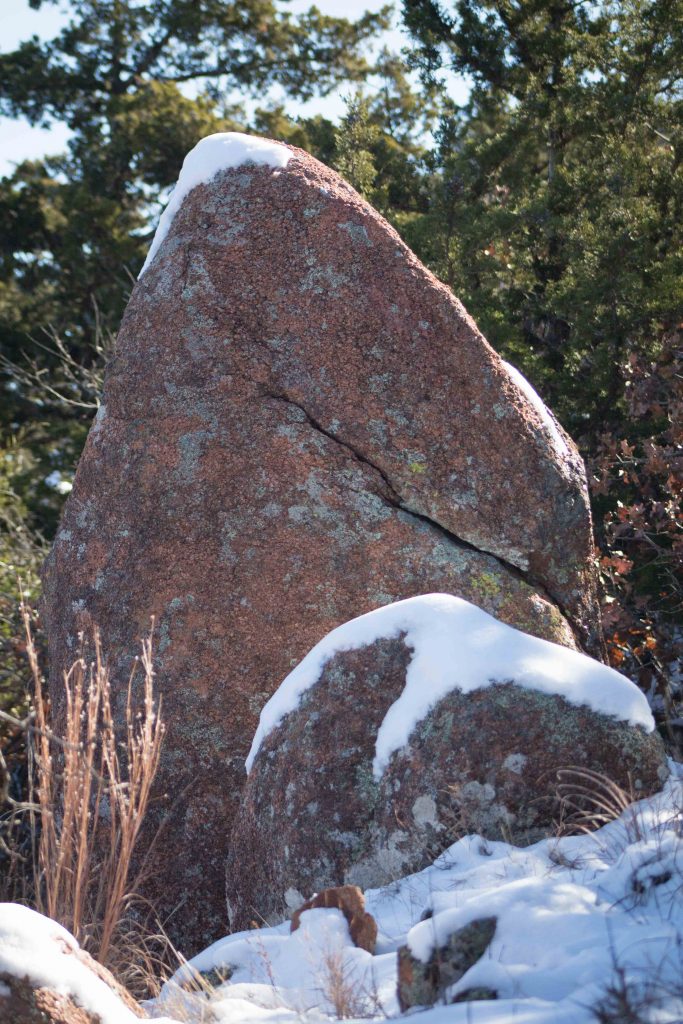 Hiking in the Wichita Mountains Wildlife Refuge in southwest Oklahoma gets even better in the snow!