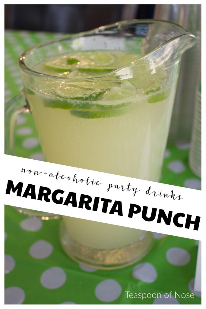 This margarita mocktail makes the perfect nonalcoholic punch for any shower or party! | Teaspoon of Nose