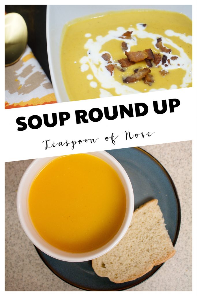 As the weather cools, fall soups are the perfect thing! Here's a few of my favorite soups. | Teaspoon of Nose