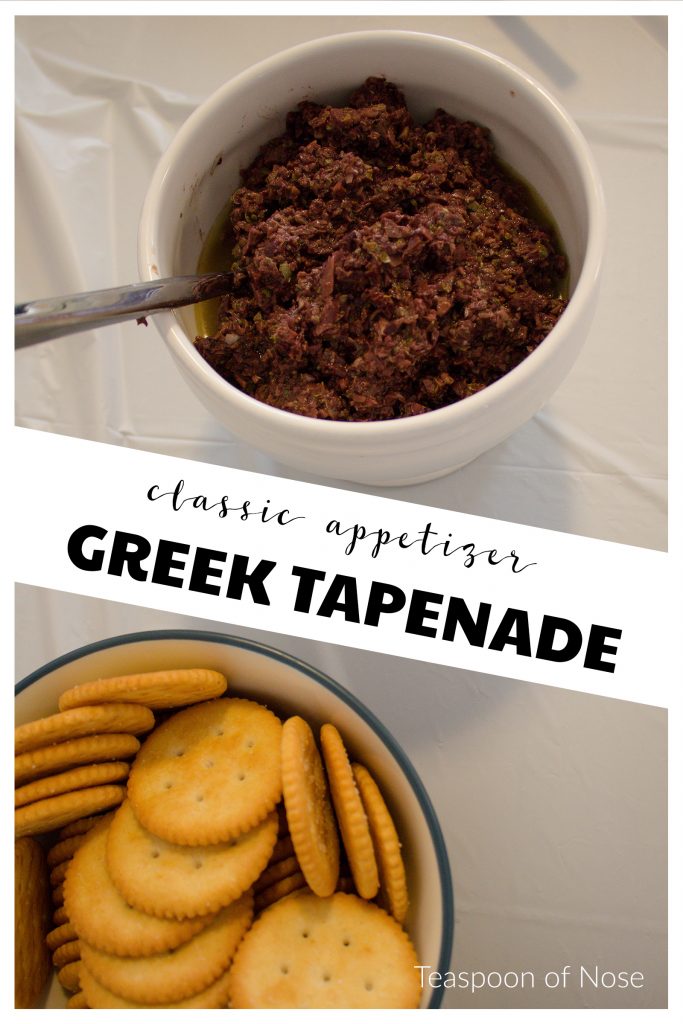 Tapenade is a classic Greek dish, perfect as an appetizer dip or spread for a salad! | Teaspoon of Nose 
