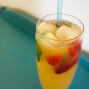 Pineapple strawberry punch makes the perfect mocktail for a summer afternoon! | Teaspoon of Nose