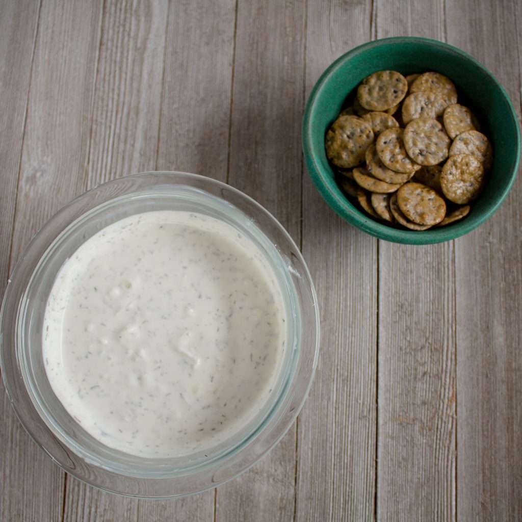 This savory Yogurt Dip is an easy appetizer that'll please any group! | Teaspoon of Nose 