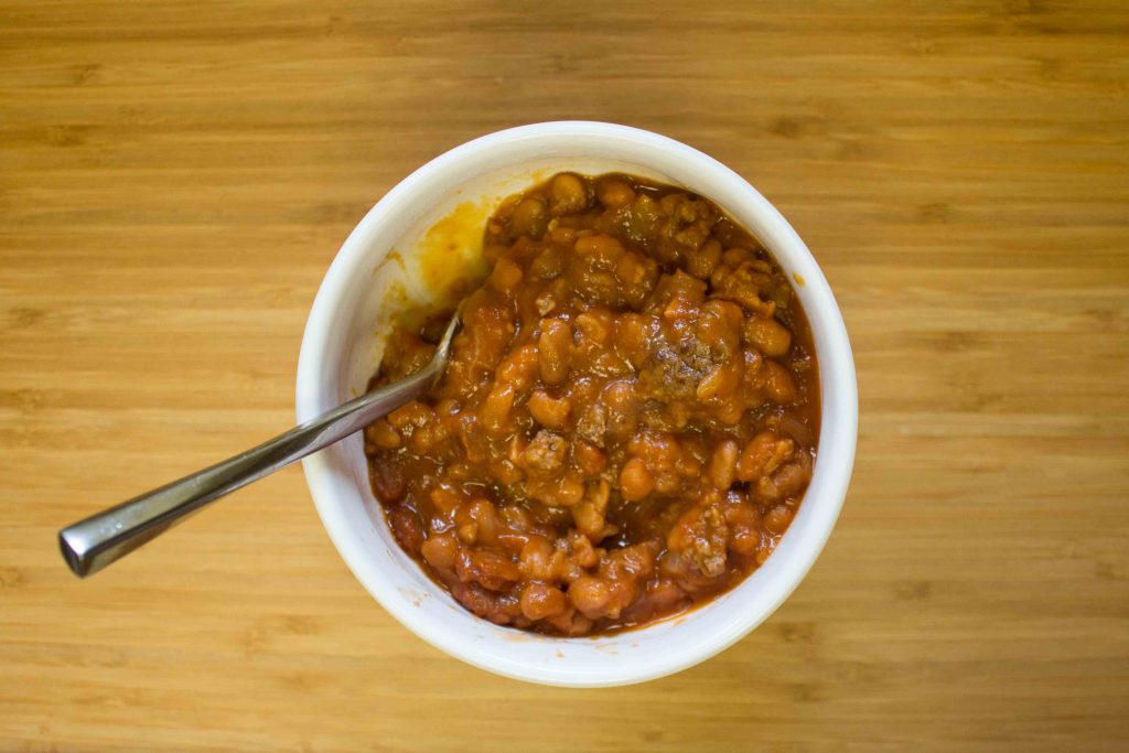 Hearty, filling, and easy: baked bean casserole! | Teaspoon of Nose