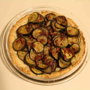 Zucchini tart with bacon is a fun French side dish! | Teaspoon of Nose