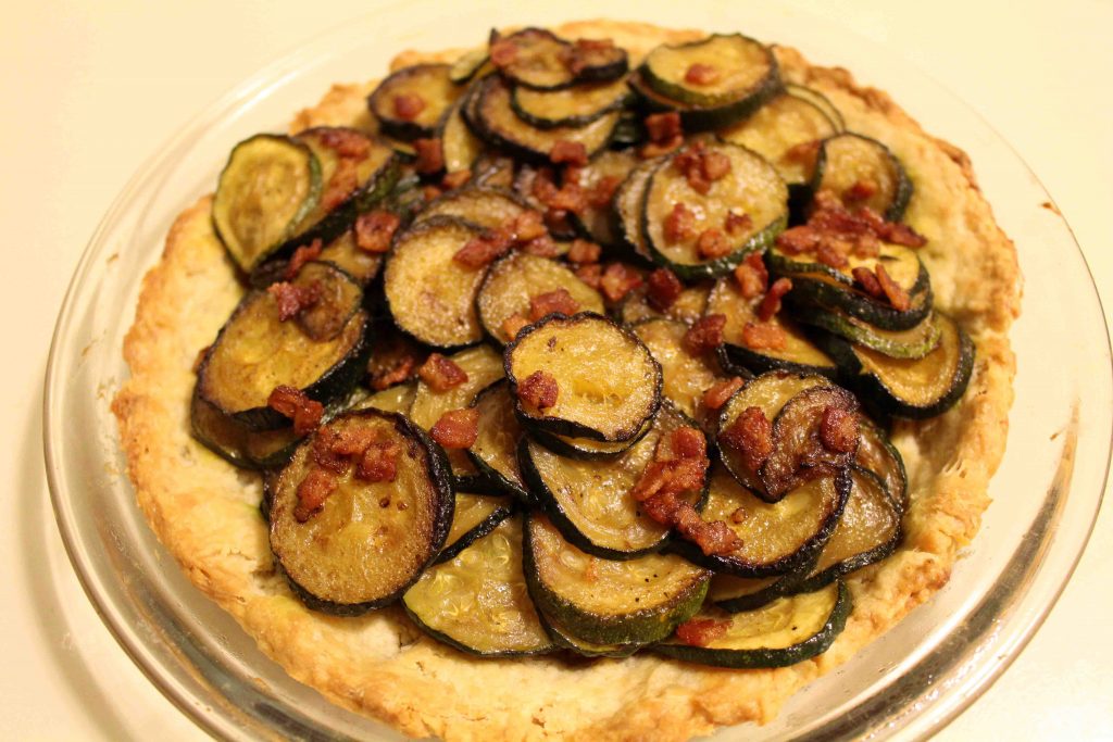 Zucchini tart with bacon is a fun French side dish! | Teaspoon of Nose