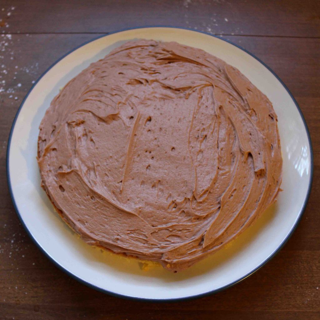 Butter cake with mocha frosting - better than the box! | Teaspoon of Nose