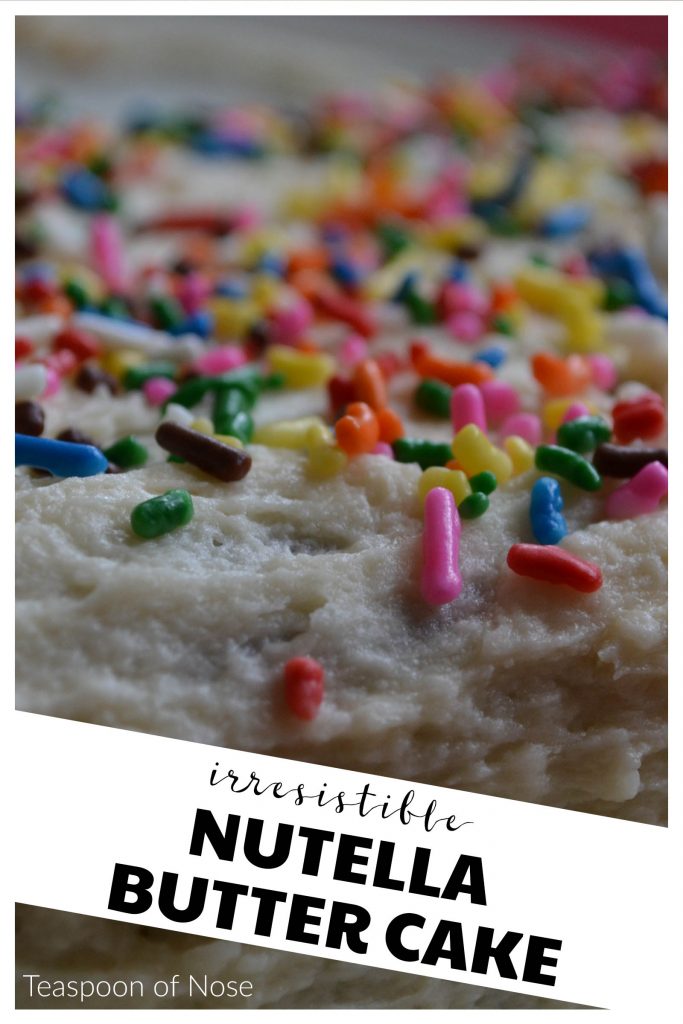 Nutella butter cake is a fun little cake that's a perfect remix on chocolate!
