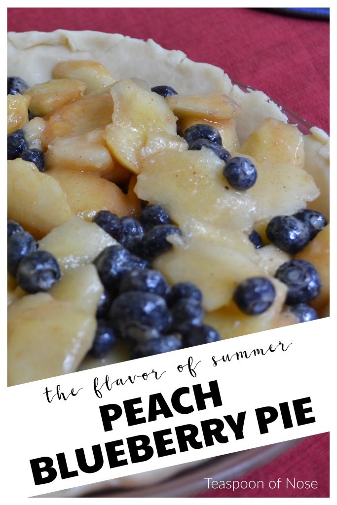The perfect summertime treat: peach blueberry pie!  | Teaspoon of Nose