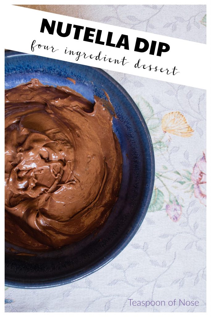 Nutella dip is perfect chocolate dip for summertime parties! | Teaspoon of Nose