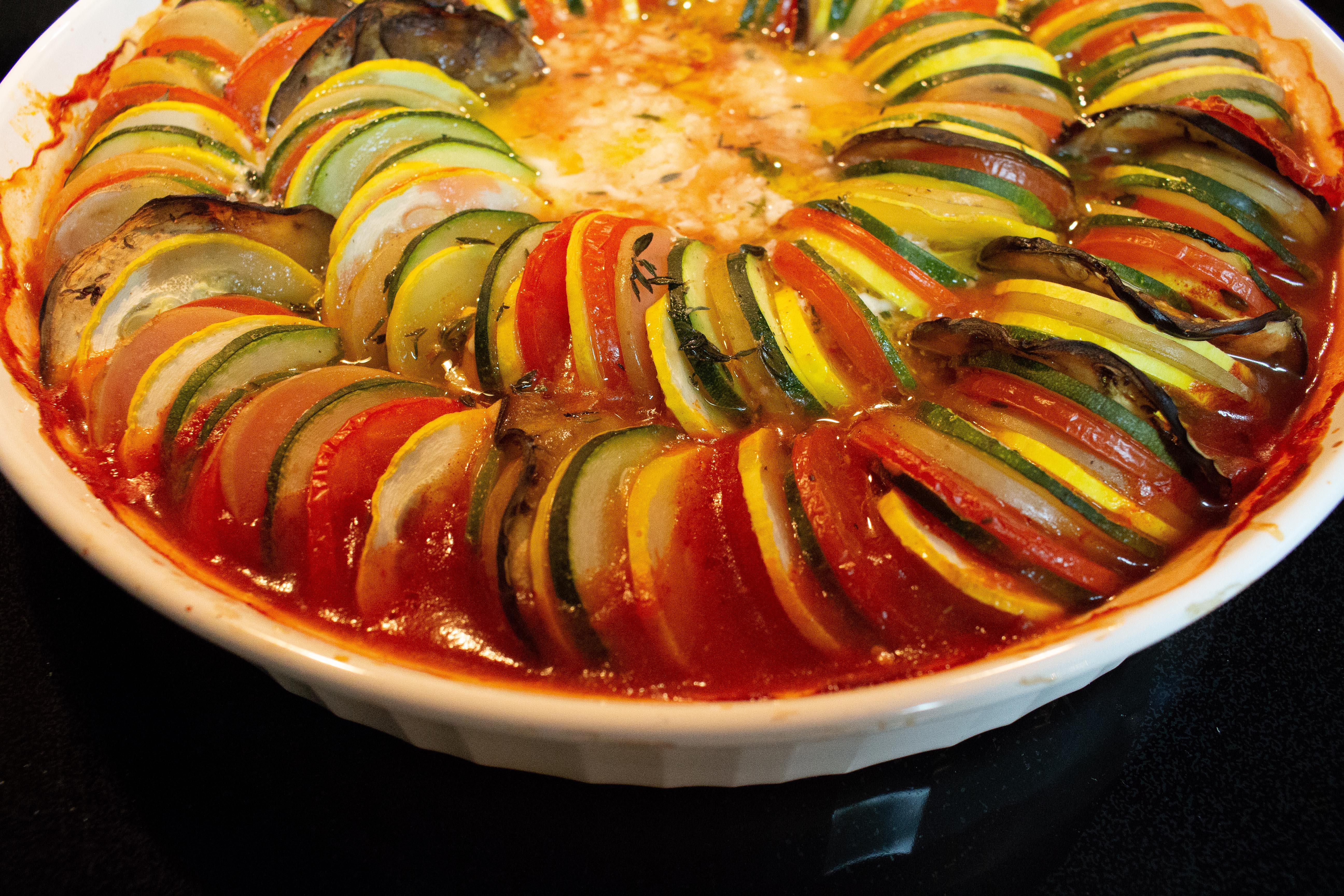 This beautiful ratatouille will impress with its colors but is surprisingly easy to make! | Teaspoon of Nose