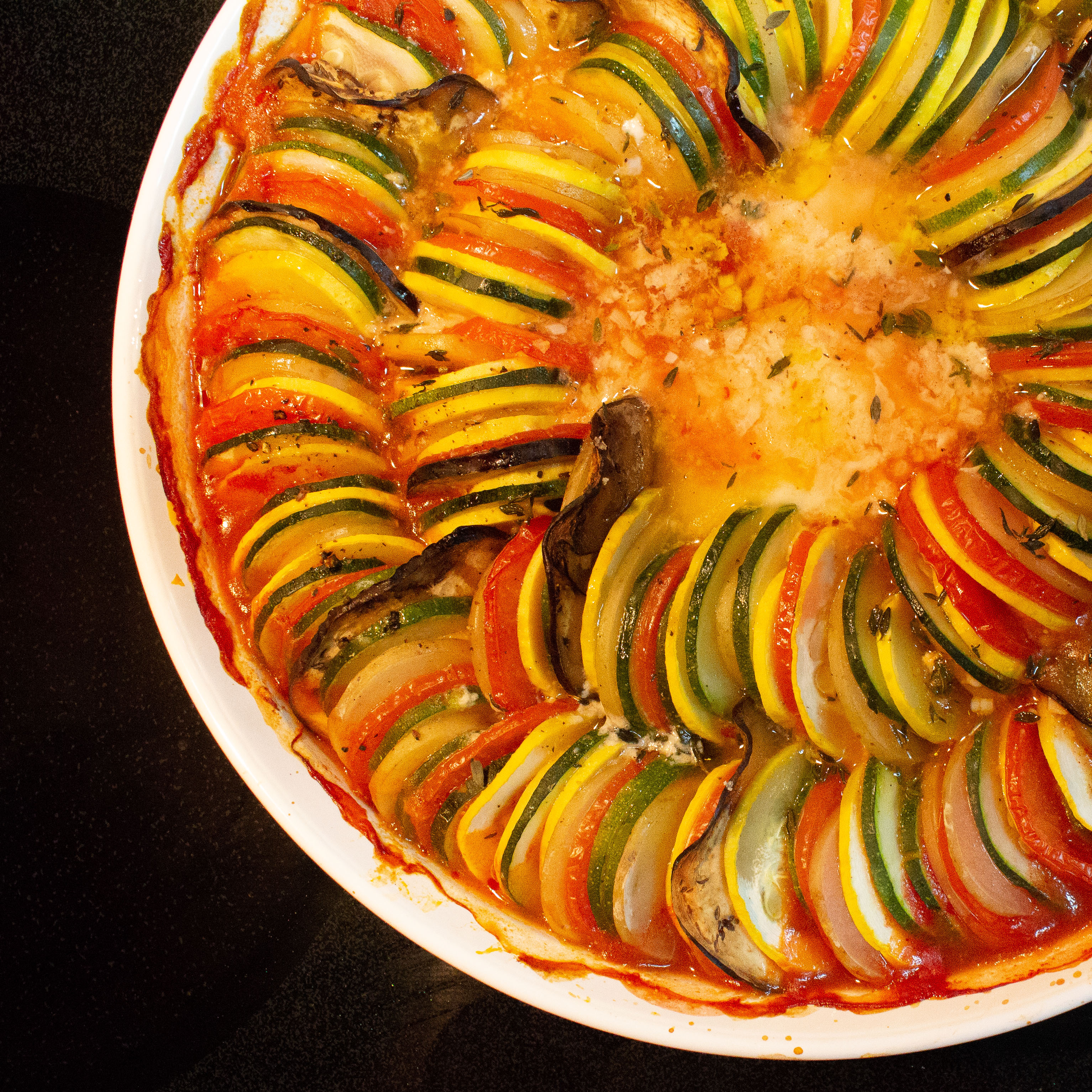 This beautiful ratatouille will impress with its colors but is surprisingly easy to make! | Teaspoon of Nose