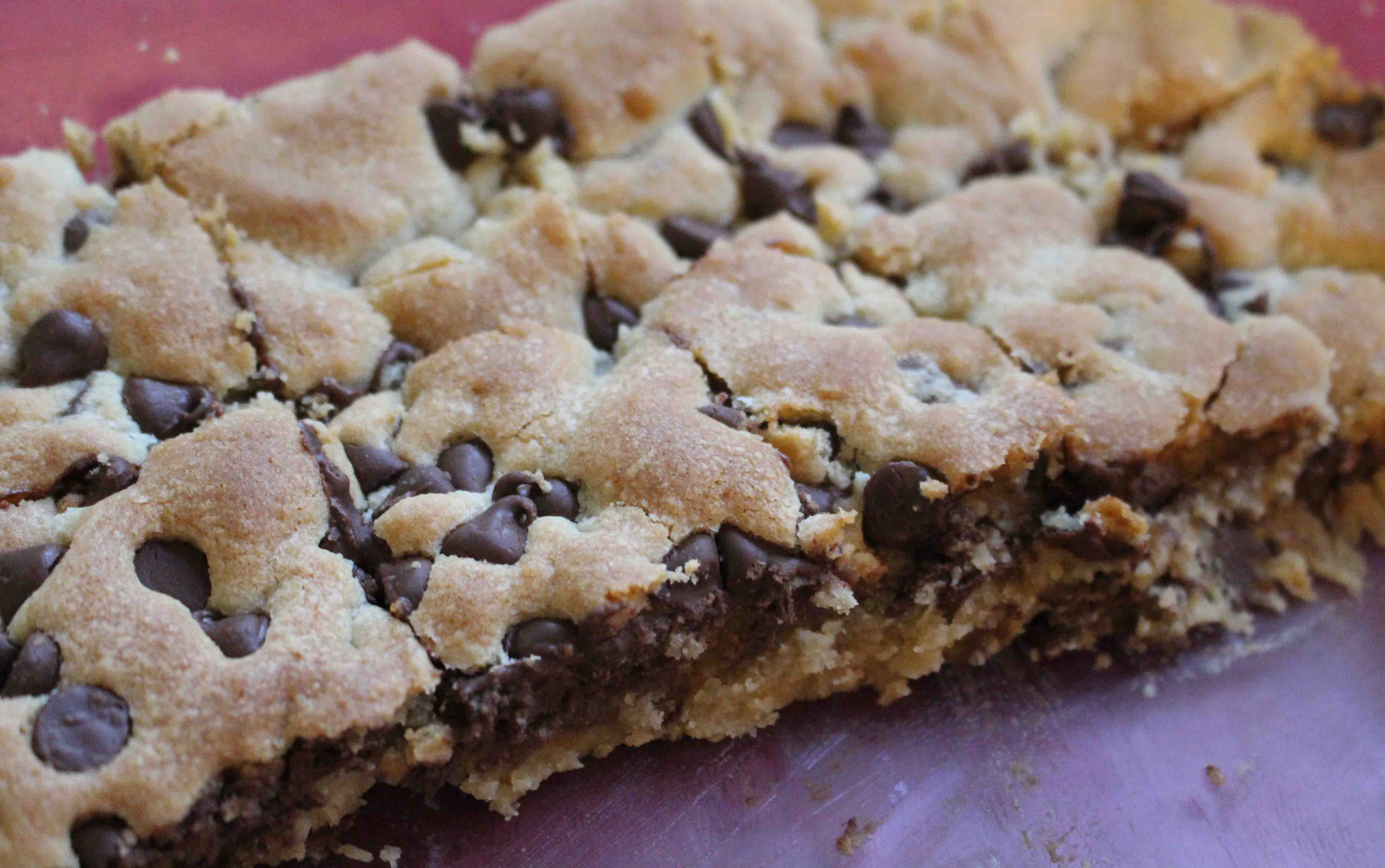 Chocolate Chip Cookie Bars have got to be the ultimate comfort food!