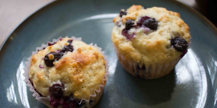 Craving muffins but trying not to go overboard? Try these protein-packed blueberry yogurt muffins! | Teaspoon of Nose