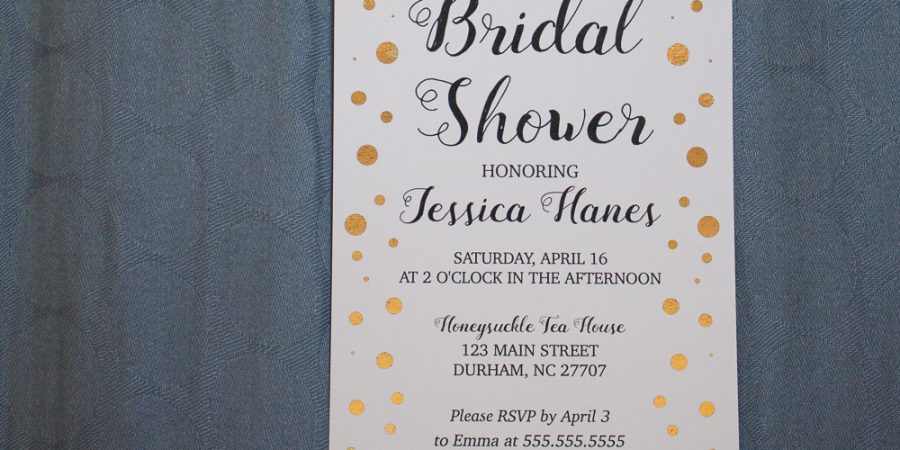 Bridal shower kit suite invitations