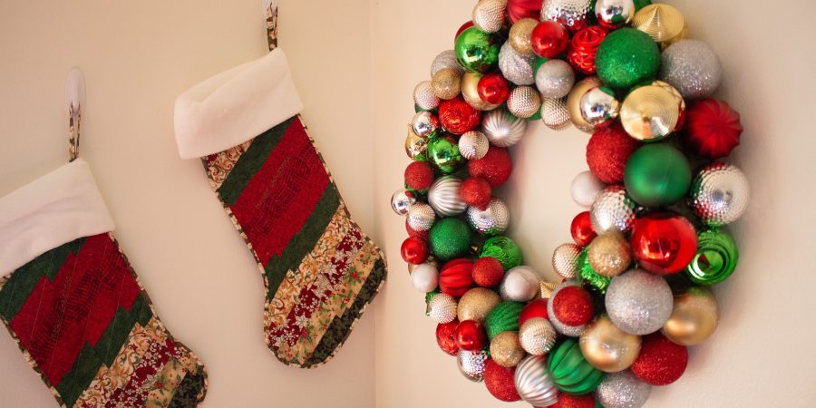 This DIY ornament wreath is a fantastic little DIY that you can put together in an hour for an elegant bit of Christmas decor!