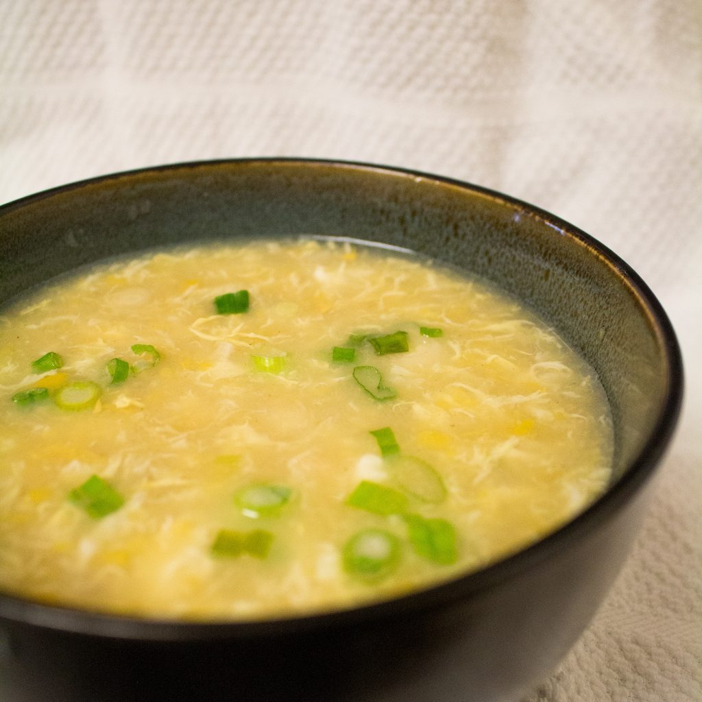 Chinese corn soup comes together in 15 minutes but tastes like it simmered all day! It's the perfect winter soup to serve at a moment's notice.