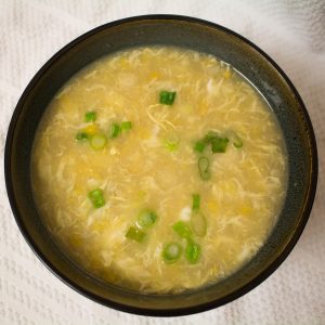 Chinese corn soup comes together in 15 minutes but tastes like it simmered all day! It's the perfect winter soup to serve at a moment's notice.