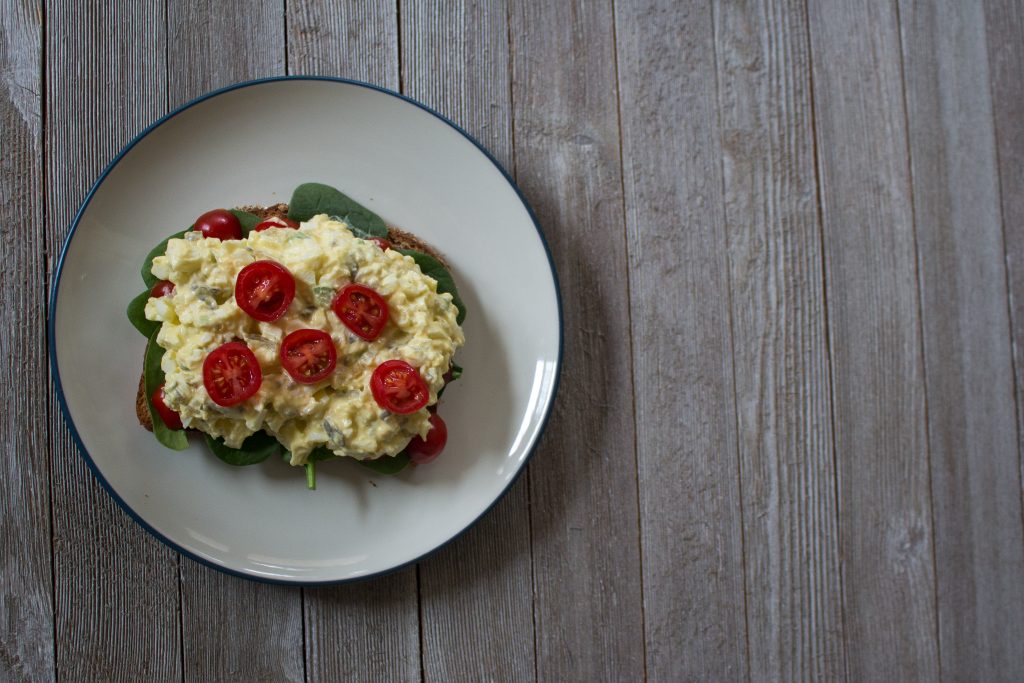 Egg salad is a super versatile summertime lunch option that fills you up without weighing you down! A great meal when it's too hot to use the oven.