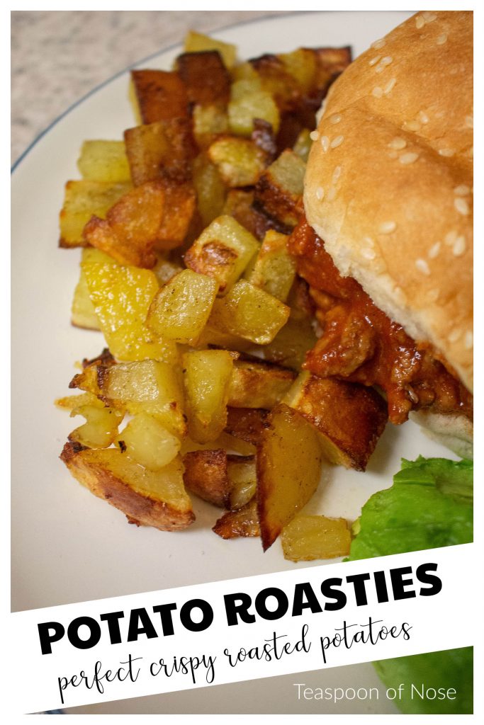 Potato roasties are little bites of potato heaven: crispy on the outside and light on the inside.