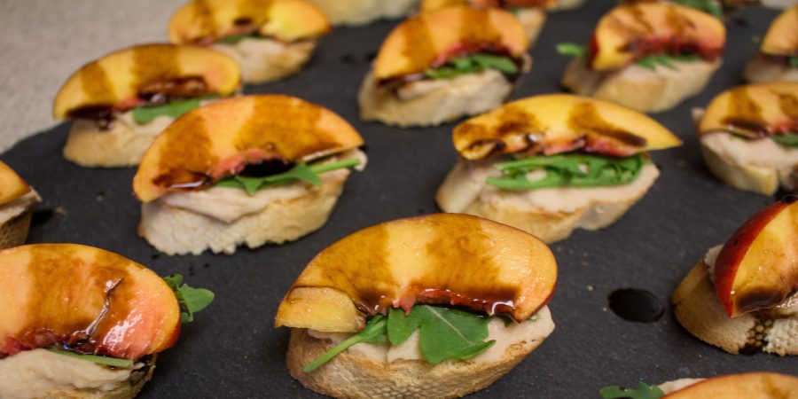 These nectarine crostini taste like spring: they're light and refreshing with a pop of sweet and a smokey finish!