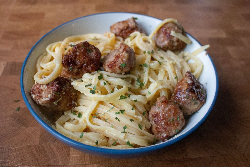 This pasta with sausage and egg, also known as weeknight pasta, is SO GOOD and perfect for a quick dinner!