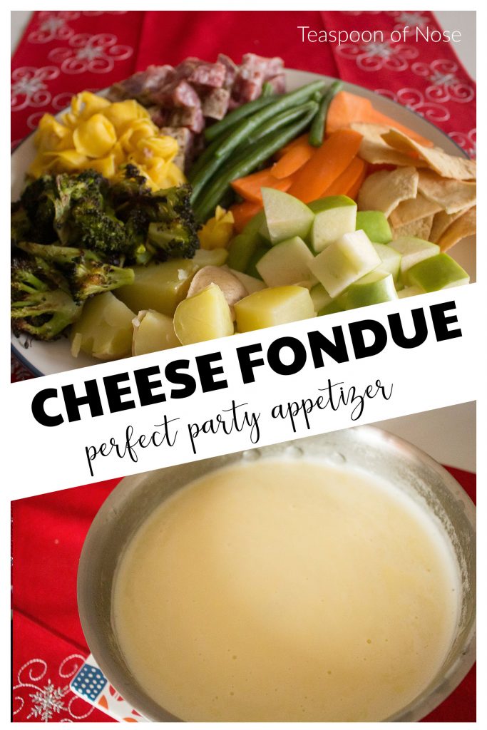 Cheese fondue is the perfect addition to your New Year's Eve party! It makes any gathering feel like a party, and this classic version is effortless to whip up!