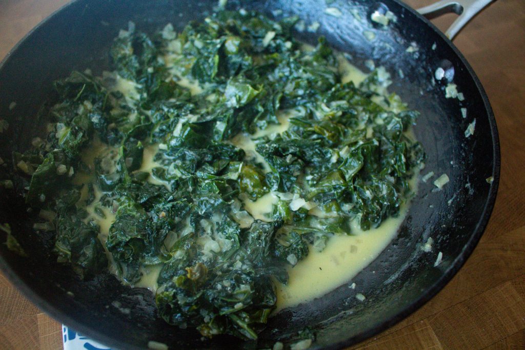 Creamed kale is the simple side dish you didn't know you were missing! Plus, it's a fantastic way to use up kale that's about to go bad.