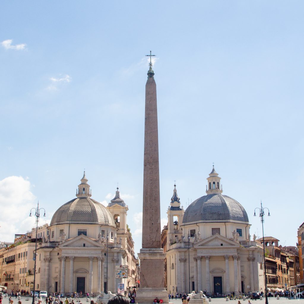 Iconic Piazza Popolo of Rome, Italy