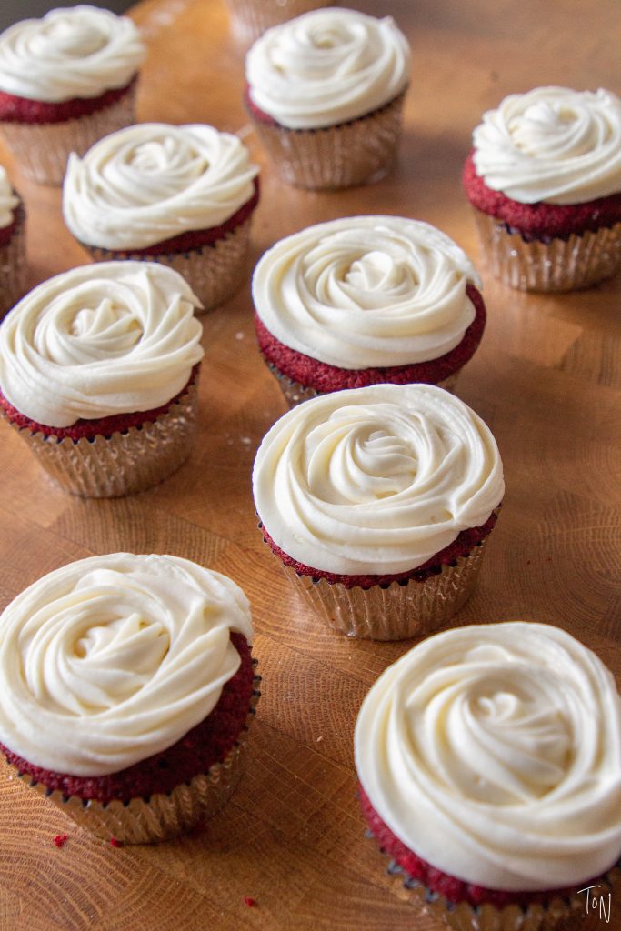 Fluffy but loaded with flavor, these red velvet cupcakes the perfect Valentine's Day dessert at home!