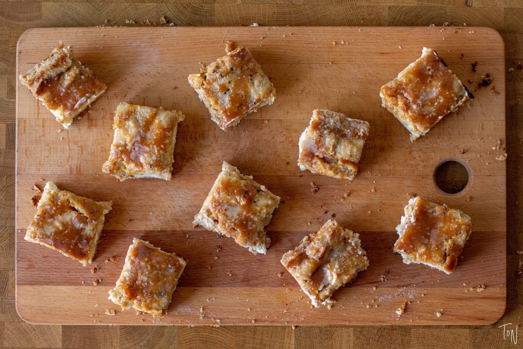 Caramel apple cheesecake bars give the best of the cravable comfort of apple pie and rich, gooey cheesecake!