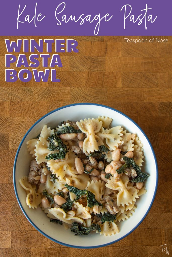 Kale sausage pasta hits that perfect category of comfort food that's good for you!