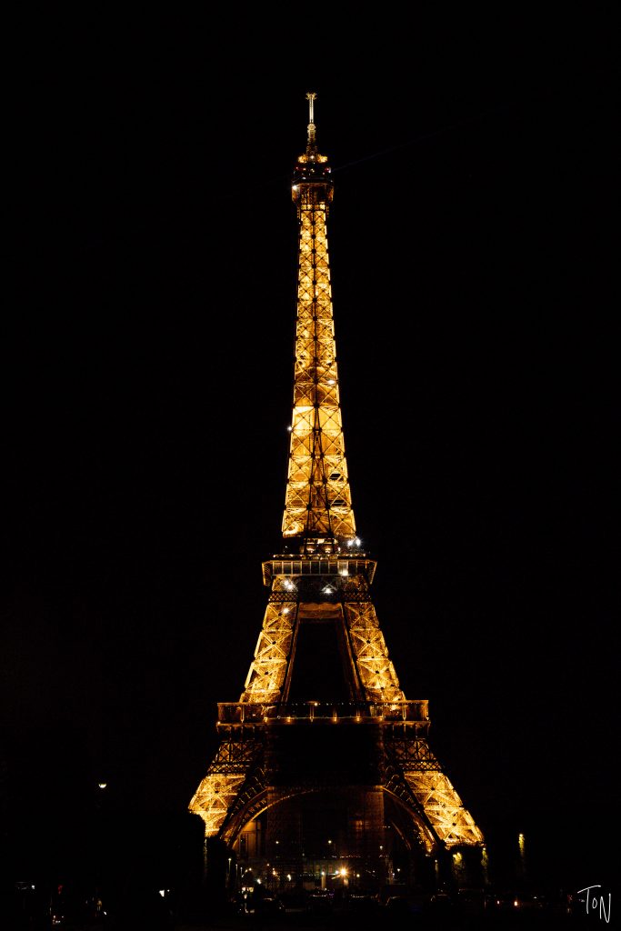 Paris at night Eiffel Tower