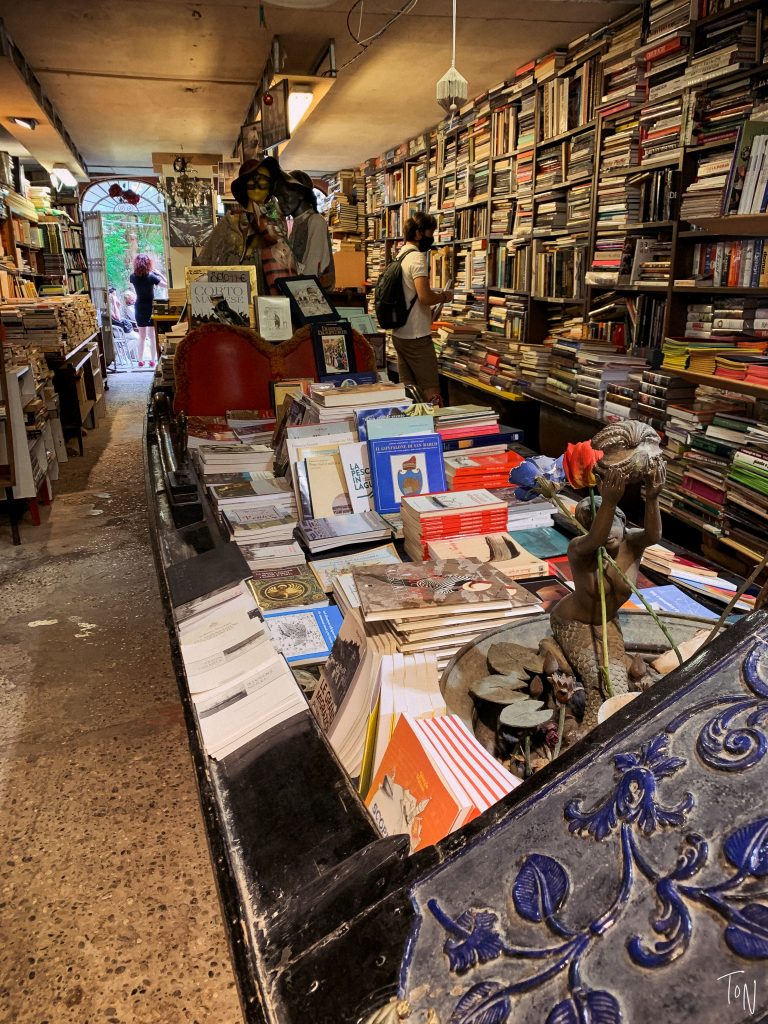 Gondola bookstore in Venice