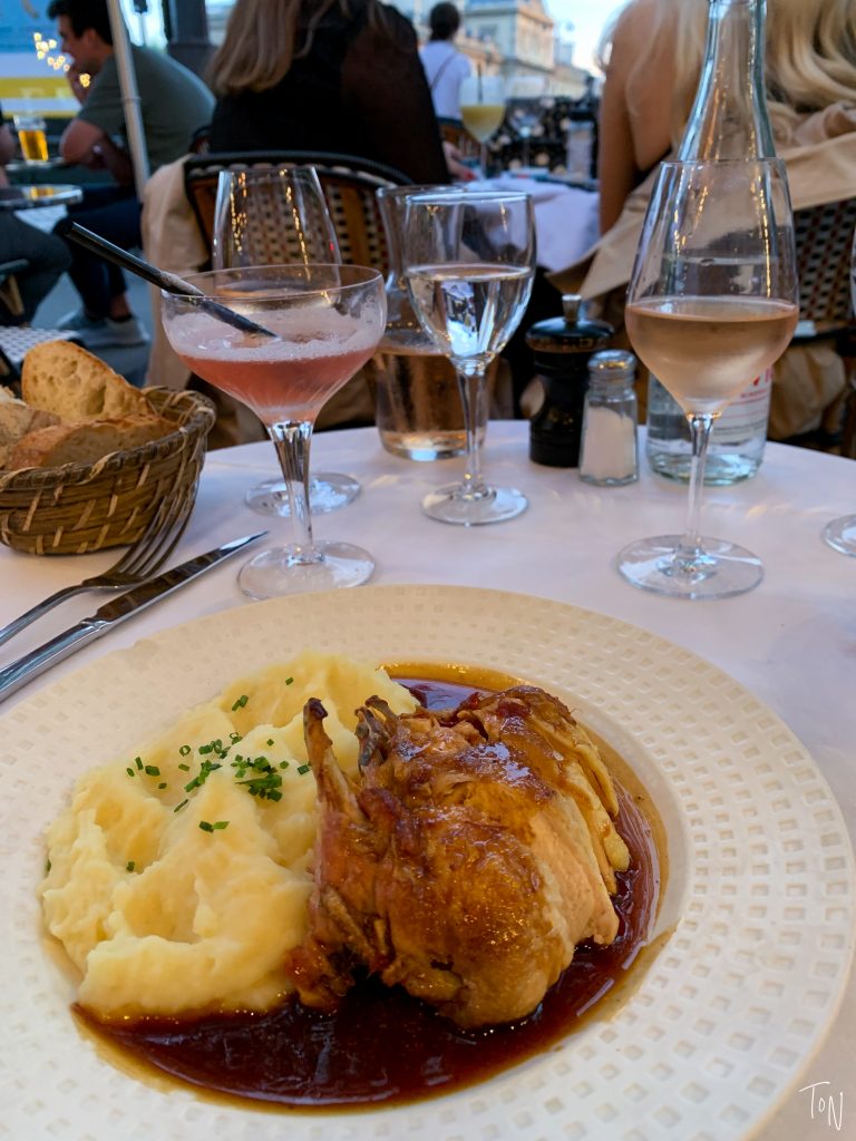 Roast chicken, La Terrasse Paris